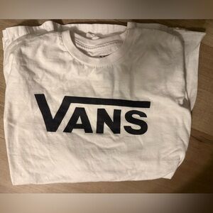 Vans White Tee with Black Logo